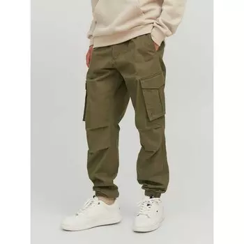 Брюки Jack & Jones Kane Noah Cuffed Cargo, зеленый