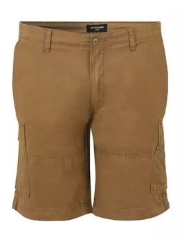 Брюки Jack & Jones Plus Regular Cargo Pants COLE CAMPAIGN, коричневый