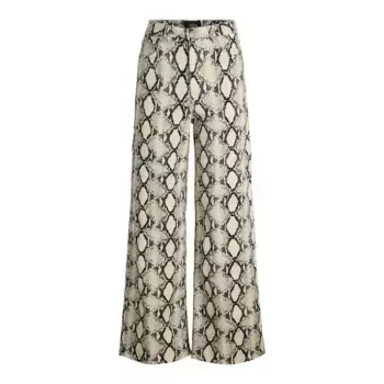 Брюки Jack & Jones Sarah Aop Tokyo Wide JJXX high waist, бежевый