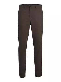 Брюки JACK & JONES Slim fit Pleated Pants Solaris, цвет Chocolate