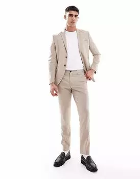 Брюки Jack & Jones super slim бежевого цвета