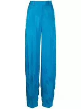 Брюки Jagger широкого кроя с монограммой The Attico, синий