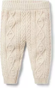 Брюки Janie and Jack Cabled Sweater Pants, цвет Cream
