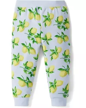Брюки Janie and Jack Lemon Print Joggers, цвет Multicolor