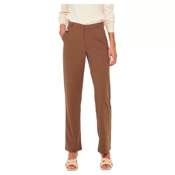 Брюки Jdy Geggo Straight Mid Waist, коричневый