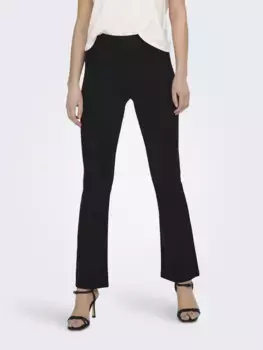 Брюки JDY с вырезом "JDYPRETTY FLARE PANT JRS NOOS", черный