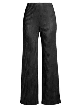 Брюки Jenna с блестками металлик Johnny Was, черный