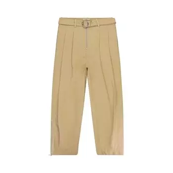 Брюки Jil Sander Belted Pleated Trousers 'Beige', загар