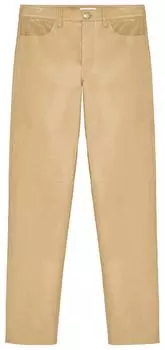 Брюки Jil Sander Leather Trousers 'Beaver', желтый