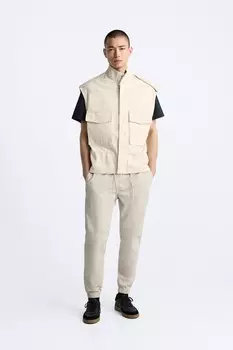 Брюки jogger wist ZARA, камень