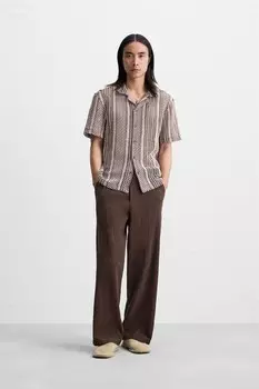 Брюки jogger wist ZARA, шоколад