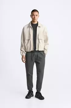 Брюки jogger wist ZARA, темно-серый