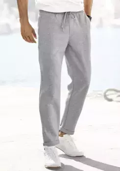 Брюки John Devin Jogger "Jogg Pants", манжеты на манжетах ног из эластичной ткани пике, серый