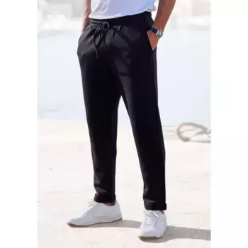 Брюки John Devin Jogger "Jogg Pants", манжеты на манжетах ног из эластичной ткани пике, черный