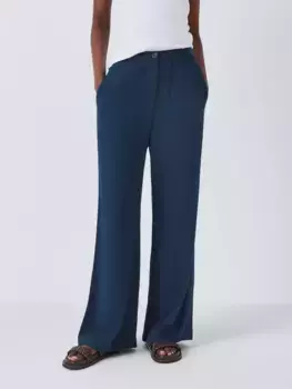Брюки John Lewis Viscose Crepe Wide Leg, темно-синий