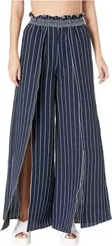 Брюки Jonathan Simkhai Smocked Front Still Pant, цвет Midnight Combo