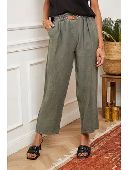 Брюки Josfine Leinen Hose, хаки