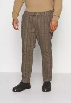 Брюки JPSTACE JJHARVEY Jack & Jones, коричневый, деталь: клетка