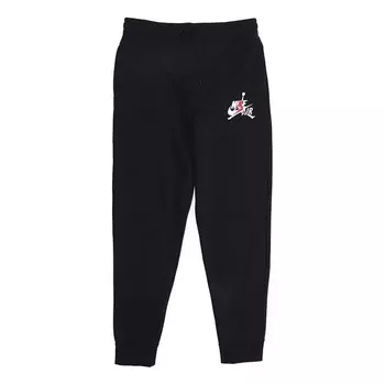 Брюки jumpman classics fleece lined casual long pants black Air Jordan, черный