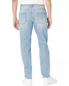 Брюки Just Cavalli Just Super Slim-Fit Pants with Studs At Rips, цвет Blue Denim