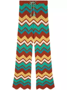 Брюки Kaleidoscopic с узором шеврон Alanui, синий