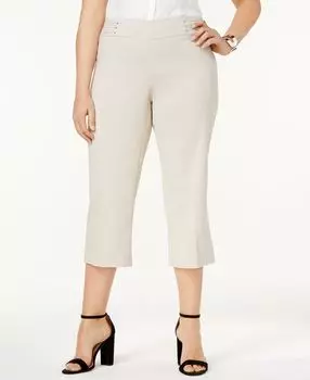 Брюки-капри большого размера с контролем живота, созданные для macy's JM Collection, мульти