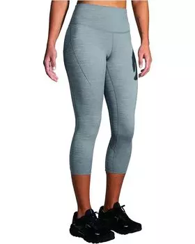 Брюки капри Brooks Spark, цвет Heather Charcoal