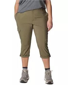 Брюки капри Columbia Plus Size Silver Ridge Utility, цвет Stone Green