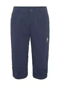 Брюки-капри, длина 3/4, однотонные, женские odlo, темно-синий