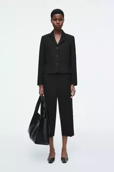 Брюки-Капри из смеси шерсти Cos, черный
