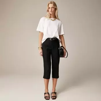 Брюки-Капри Kate из эластичной льняной смеси J.Crew, черный