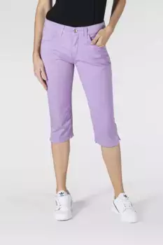 Брюки-капри MAC "Capri-Summer-Clean", закрывающие колени, с небольшим разрезом внизу, цвет Lavender