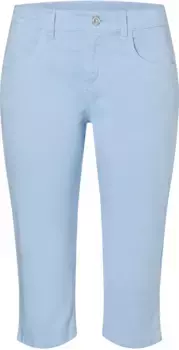 Брюки-капри MAC "Capri-Summer-Clean", закрывающие колени, с небольшим разрезом внизу, синий