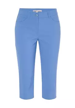 Брюки-капри, облегающие, с пятью карманами, женские Adagio, цвет Mid Blue
