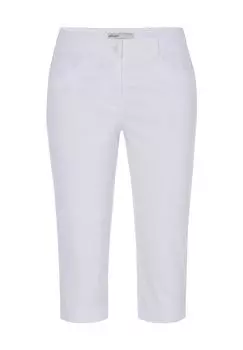Брюки-капри, облегающие, с пятью карманами, женские Adagio, белый