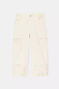 Брюки-капри Pull&Bear Capri Parachute, песочный