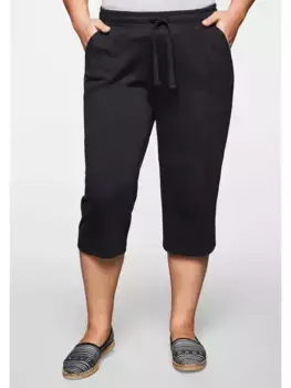 Брюки-капри Sheego "больших размеров" с пристегивающимся поясом, черный