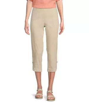 Брюки-капри со средней посадкой и закругленным краем, эластичной резинкой на талии Intro, бежевый