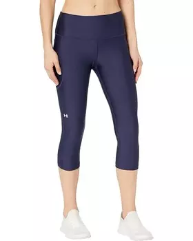 Брюки капри Under Armour HeatGear Armour High-Waisted Pocketed, цвет Midnight Navy/White