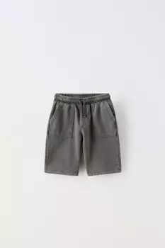 Брюки капри ZARA, антрацитово-серый
