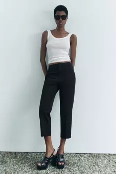Брюки капри ZARA, черный