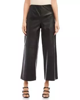 Брюки Karen Kane Cropped Faux Leather, черный