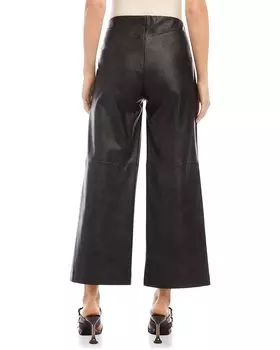 Брюки Karen Kane Cropped Faux Leather Pants, цвет Black 1