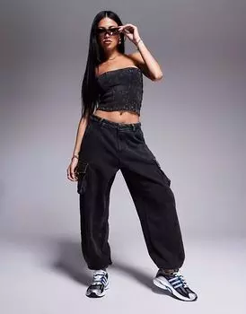Брюки-карго Adidas Originals Street черного цвета