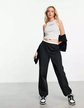 Брюки-карго Asos Weekend Collective Parachute With Pocket, черный