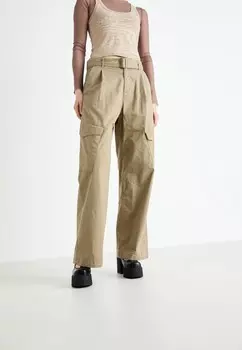 Брюки карго AUGUSTA BAGGY PLEATED GAP, коричневый