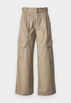 Брюки карго AUGUSTA PLEATED BAGGY GAP Petite, светло-коричневый