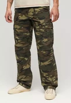 Брюки-карго BAGGY Superdry, зеленый