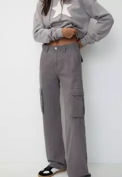 Брюки-карго Basic PULL&BEAR, цвет dark grey