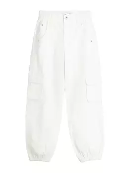 Брюки карго Bershka, белый